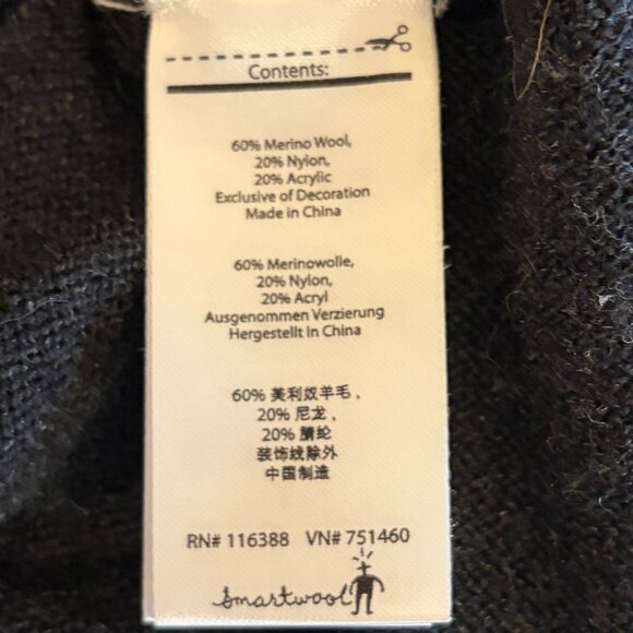 Smartwool women's wrap top sweater black small medium S/M - Picture 9 of 9